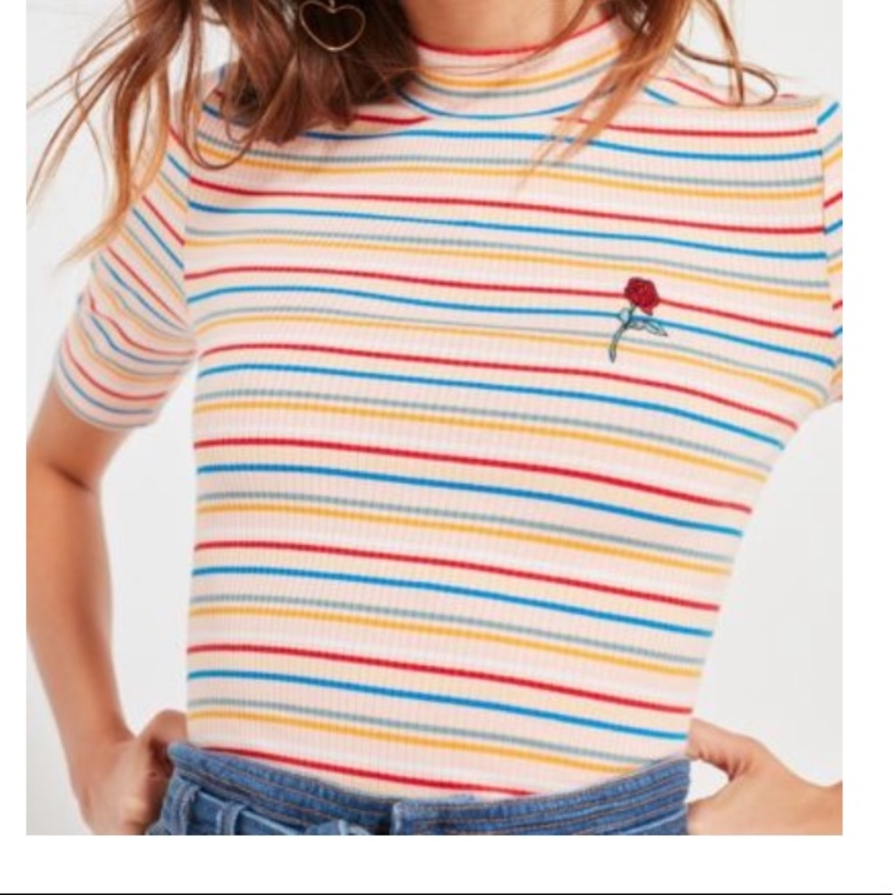 Urban Outfitters striped mock top
